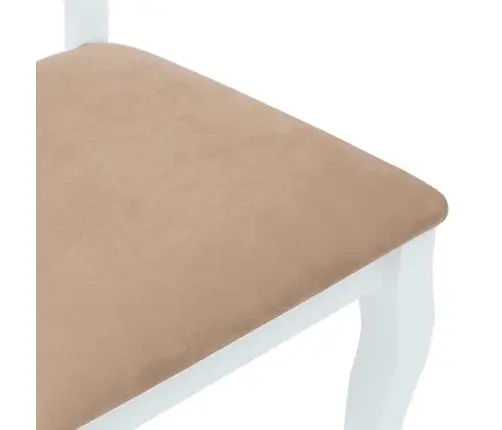 Ēdamistabas Krēsli Ar Spilveniem 2 Gab. Balta Masīvkoka Gumija Vidaxl