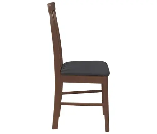 Ēdamistabas Krēsli Ar Spilveniem 2 Gab. Brūna Masīvkoka Gumija Vidaxl