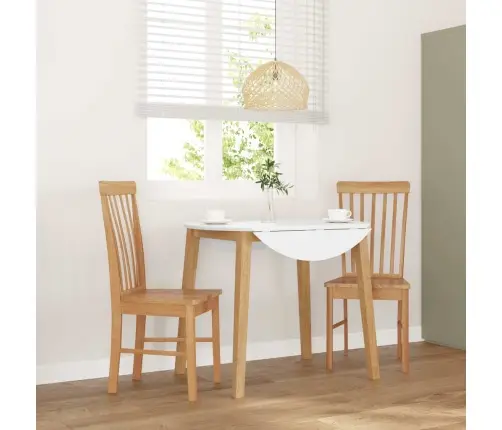 Ēdamistabas Krēsli 2 Gab. Masīvkoka Gumija Vidaxl