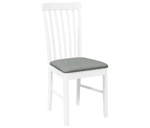 Ēdamistabas Krēsli Ar Spilveniem 2 Gab. Balta Masīvkoka Gumija Vidaxl