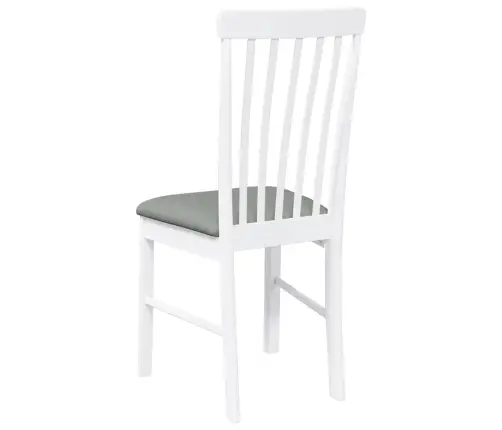 Ēdamistabas Krēsli Ar Spilveniem 2 Gab. Balta Masīvkoka Gumija Vidaxl