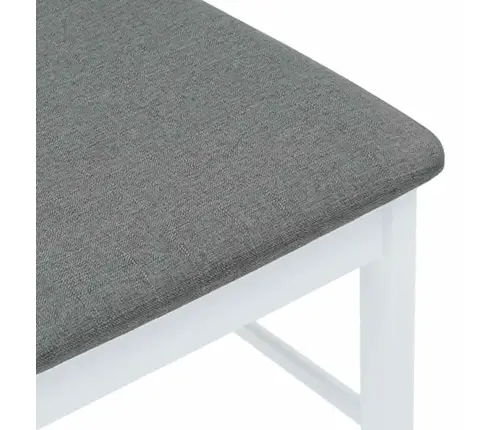 Ēdamistabas Krēsli Ar Spilveniem 2 Gab. Balta Masīvkoka Gumija Vidaxl