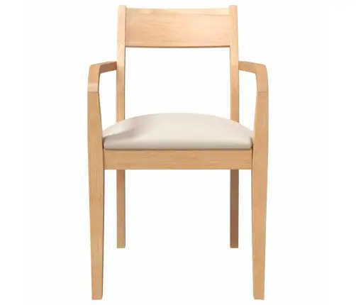 Ēdamistabas Krēsli Ar Spilveniem 2 Gab. Dabīga Masīvkoka Gumija Vidaxl