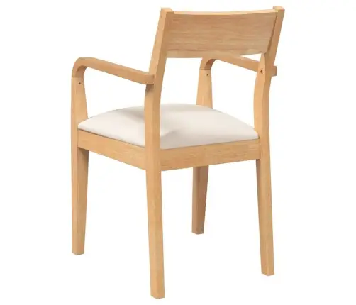 Ēdamistabas Krēsli Ar Spilveniem 2 Gab. Dabīga Masīvkoka Gumija Vidaxl