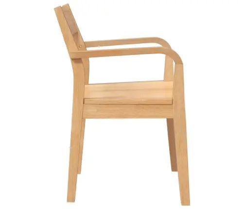 Ēdamistabas Krēsli 2 Gab. Dabīga Masīvkoka Gumija Vidaxl