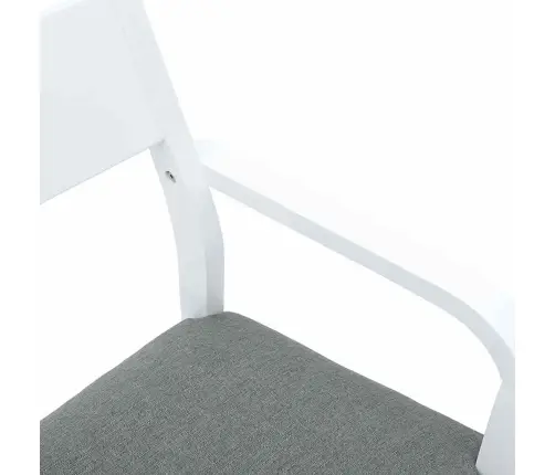 Valgomojo Kėdės Su Pagalvėlėmis 2 Vnt Balta Medžio Masyvo Guma