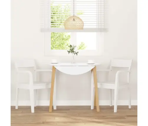 Valgomojo Kėdės 2 Vnt Baltos Medžio Masyvo Gumos