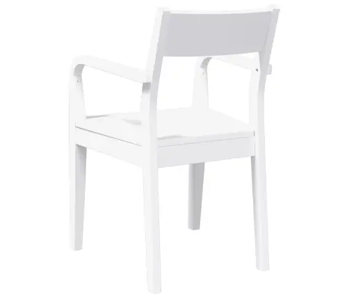 Valgomojo Kėdės 2 Vnt Baltos Medžio Masyvo Gumos