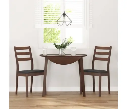 Ēdamistabas Krēsli Ar Spilveniem 2 Gab. Brūna Masīvkoka Gumija Vidaxl