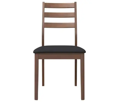 Ēdamistabas Krēsli Ar Spilveniem 2 Gab. Brūna Masīvkoka Gumija Vidaxl