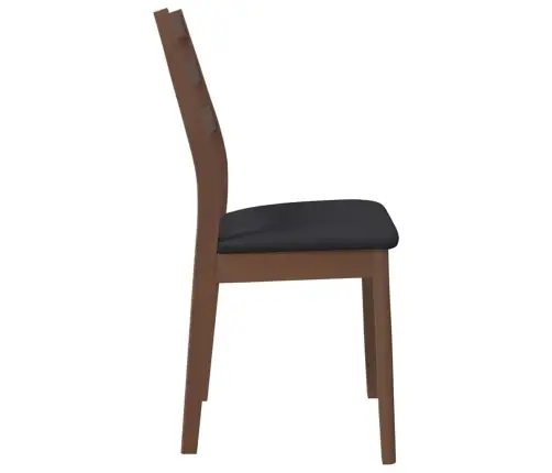 Ēdamistabas Krēsli Ar Spilveniem 2 Gab. Brūna Masīvkoka Gumija Vidaxl