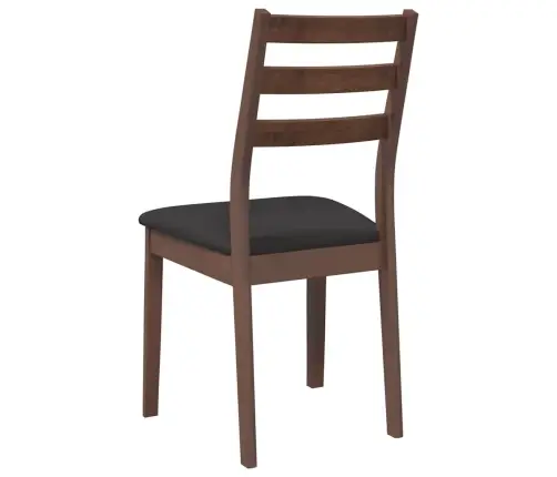 Ēdamistabas Krēsli Ar Spilveniem 2 Gab. Brūna Masīvkoka Gumija Vidaxl