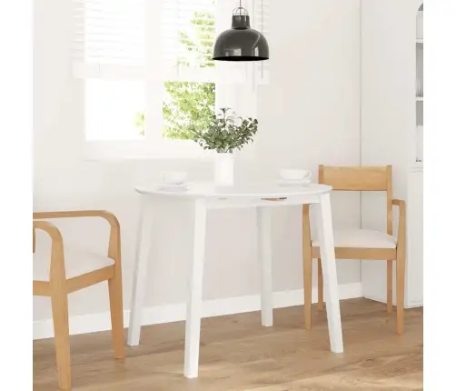 Valgomojo Stalas Balta Medžio Masyvo Guma