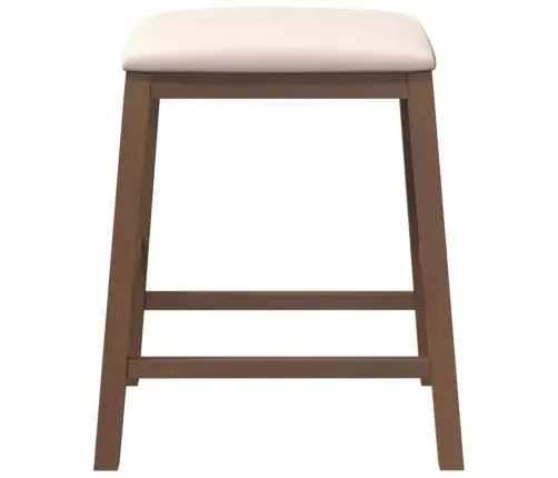 Baaritoolid Patjadega 2 Tk Pruun Täispuidust Kumm