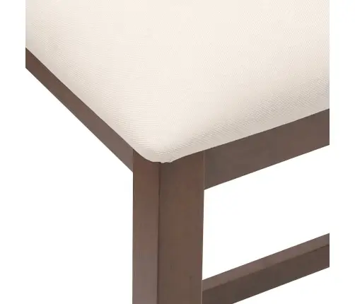 Baaritoolid Patjadega 2 Tk Pruun Täispuidust Kumm