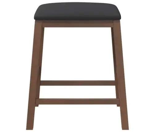 Bāra Krēsli Ar Spilveniem 2 Gab. Brūna Masīvkoka Gumija Vidaxl