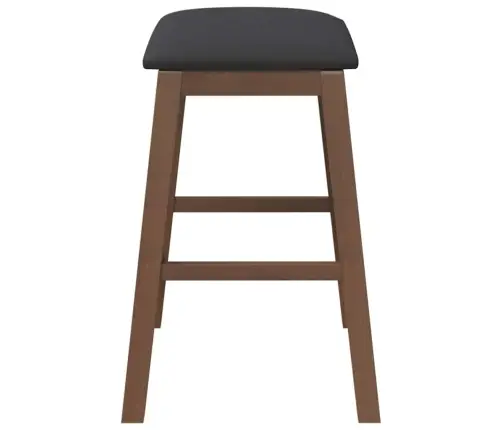 Bāra Krēsli Ar Spilveniem 2 Gab. Brūna Masīvkoka Gumija Vidaxl