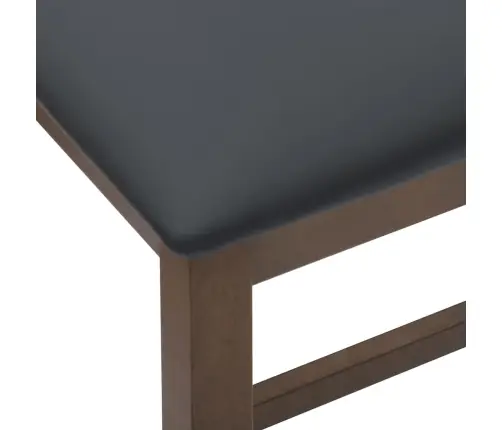 Bāra Krēsli Ar Spilveniem 2 Gab. Brūna Masīvkoka Gumija Vidaxl