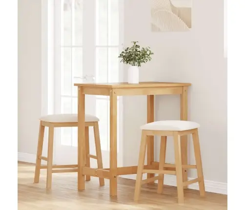 Bāra Krēsli Ar Spilveniem 2 Gab Masīvkoka Gumija Vidaxl