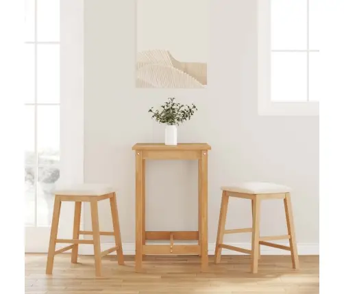 Bāra Krēsli Ar Spilveniem 2 Gab Masīvkoka Gumija Vidaxl