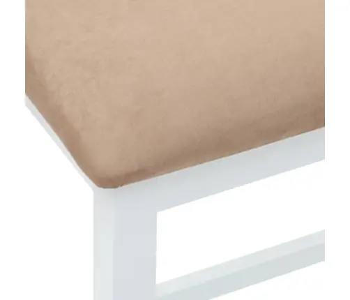 Baaritoolid Patjadega 2 Tk Valge Täispuidust Kumm