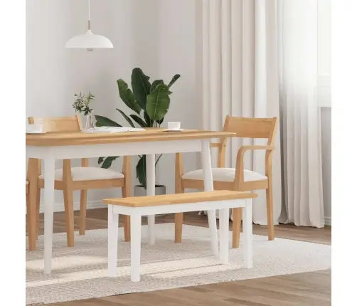 Sols 90 Cm Balta Masīvkoka Gumija Vidaxl