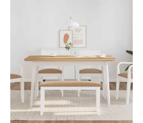 Sols 90 Cm Balta Masīvkoka Gumija Vidaxl