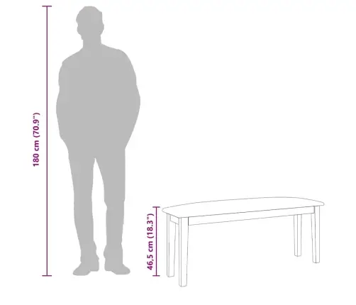 Sols 110 Cm Brūns Masīvkoka Gumija Vidaxl