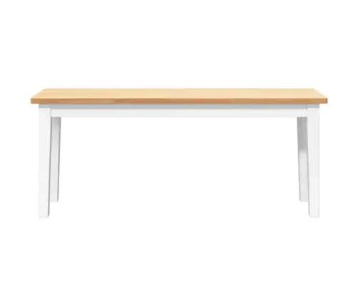 Sols 110 Cm Balta Masīvkoka Gumija Vidaxl