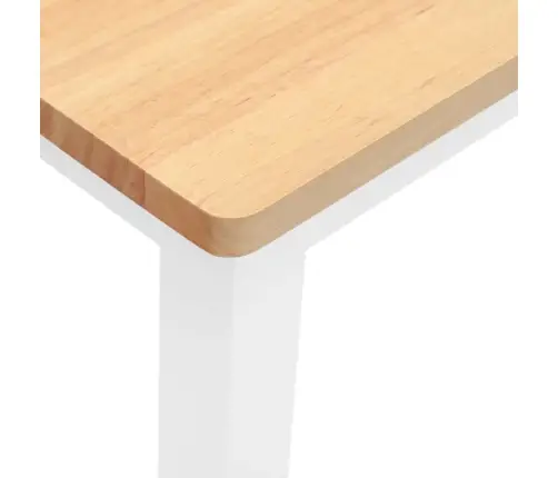 Sols 110 Cm Balta Masīvkoka Gumija Vidaxl