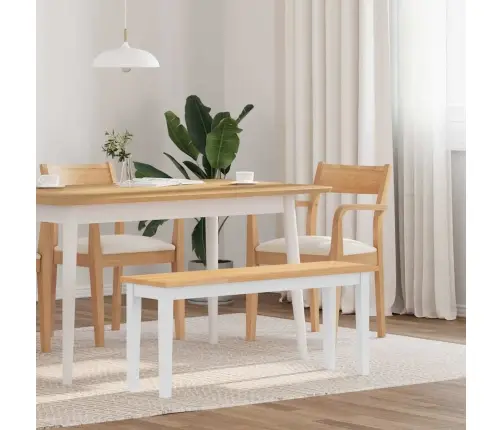 Sols 110 Cm Balta Masīvkoka Gumija Vidaxl