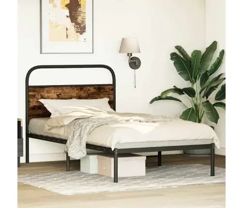 Voodiraam Ilma Madratsita, Suitsutatud Tamm, 107X203 Cm