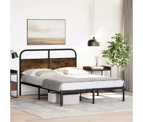 Lovos Rėmas Be Čiužinio, Dūminio Ąžuolo, 120X200cm Mediena Lovos Rėmas Be Čiužinio, Dūminio Ąžuolo, 120X200cm Mediena