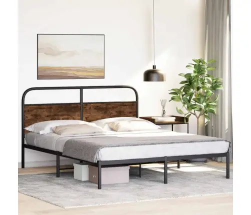 Voodiraam Ilma Madratsita, Suitsutatud Tamm, 150X200 Cm