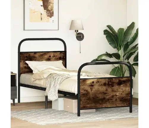 Lovos Rėmas Be Čiužinio, 75X190 cm Dūminis, Apdirbta Mediena