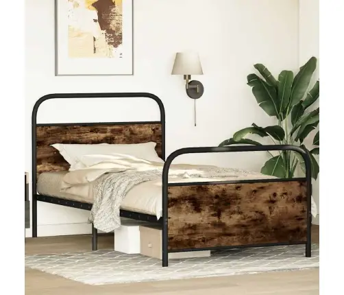 Voodiraam Ilma Madratsita, Suitsutatud Tamm, 90X200 Cm