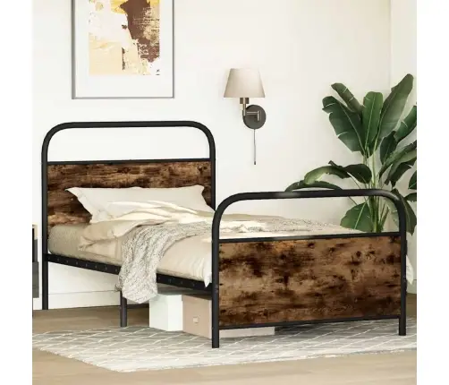 Gulta Bez Matrača, Ozolkoka, 100X200 Cm, Inženierijas Koks Vidaxl