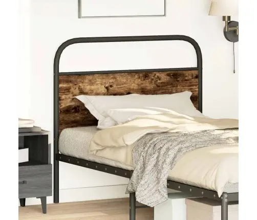 Galvgalis, Ozolkoka Krāsa, 90 Cm, Tērauds Un Inženierijas Koks Vidaxl