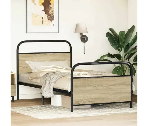 Gulta Bez Matrača, Ozolkoka, 90X200 Cm, Inženierijas Koks Vidaxl