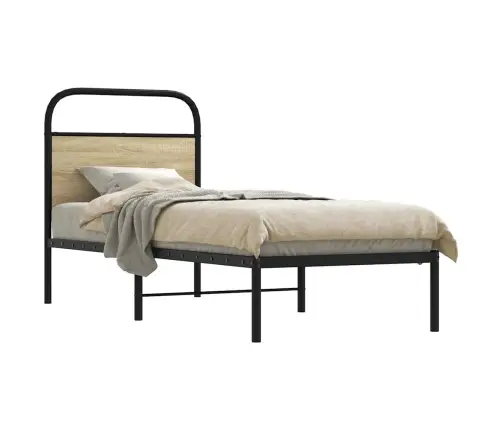 Galvgalis, Ozolkoka Krāsa, 75 Cm, Tērauds Un Inženierijas Koks Vidaxl