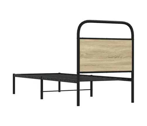 Galvgalis, Ozolkoka Krāsa, 75 Cm, Tērauds Un Inženierijas Koks Vidaxl