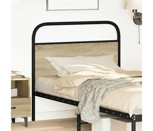 Galvgalis, Ozolkoka Krāsa, 107 Cm, Tērauds Un Inženierijas Koks Vidaxl Galvgalis, Ozolkoka Krāsa, 107 Cm, Tērauds Un Inženierijas Koks Vidaxl