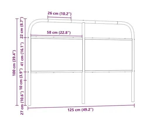 Galvgalis, Ozolkoka Krāsa, 120 Cm, Tērauds Un Inženierijas Koks Vidaxl