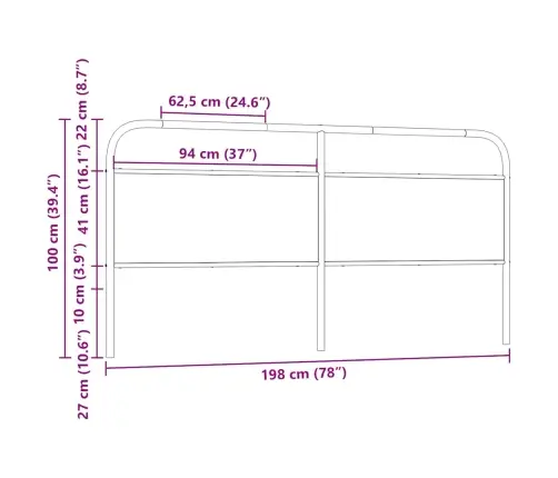 Voodipeats, Sonoma Tamm, 190 cm Teras Ja Tehispuit