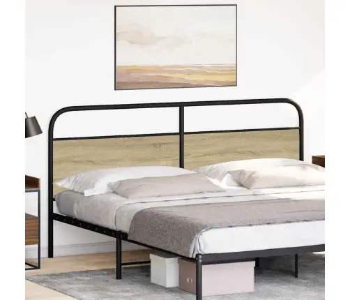 Galvgalis, Ozolkoka Krāsa, 200 Cm, Tērauds Un Inženierijas Koks Vidaxl