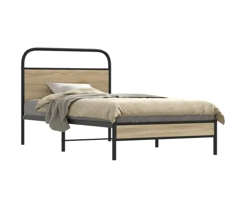 Gulta Bez Matrača, Ozolkoka, 100X200 Cm, Inženierijas Koks Vidaxl