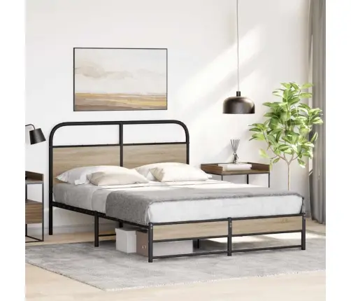 Gulta Bez Matrača, Ozolkoka, 140X190 Cm, Inženierijas Koks Vidaxl