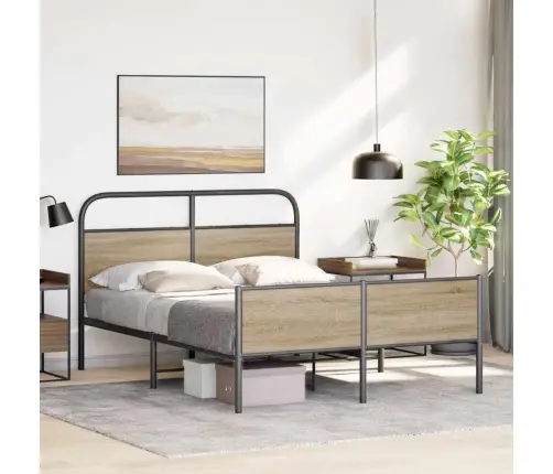 Lovos Rėmas Be Čiužinio, Sonoma, 140X200cm Apdirbta Mediena