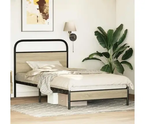 Lovos Rėmas Be Čiužinio, Sonoma, 90X190cm Apdirbta Mediena