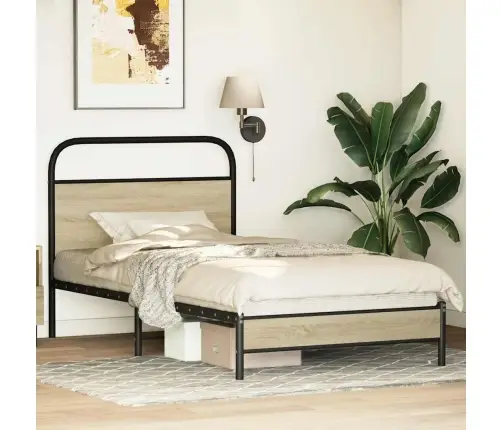 Gulta Bez Matrača, Ozolkoka, 107X203 Cm, Inženierijas Koks Vidaxl